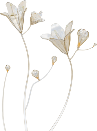 抽象流体质感素材-花