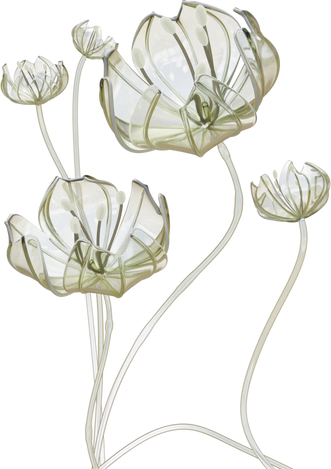 抽象流体质感素材-花